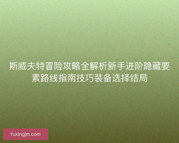 斯威夫特冒险攻略全解析新手进阶隐藏要素路线指南技巧装备选择结局